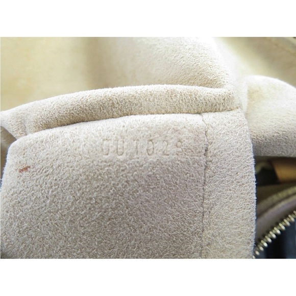 Louis Vuitton White and Tan Checkered Tote - Picture 15 of 16